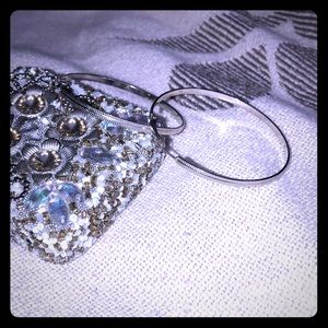 Silver hoop earrings